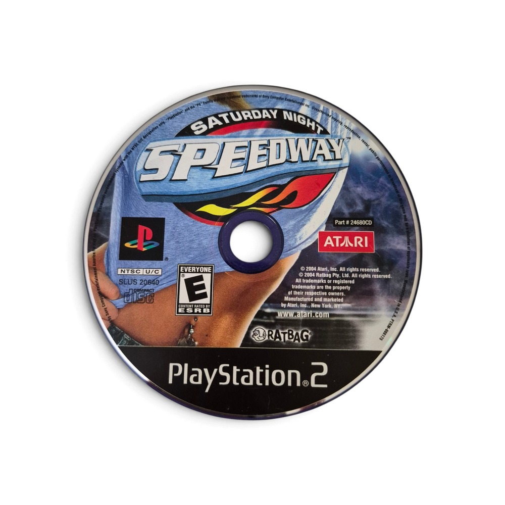 Atari Saturday Night Speedway PS2 Video Game Disk Only Blue
